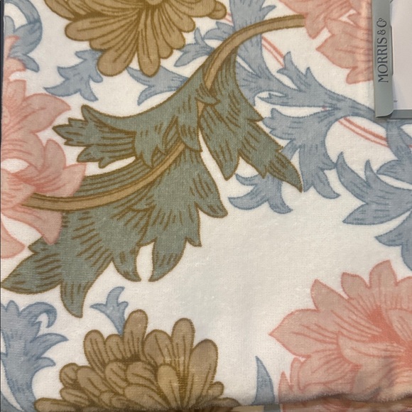 2pc MORRIS & CO 100% Cotton Velour Bath Towel Set - Chrysathem - Picture 4 of 10